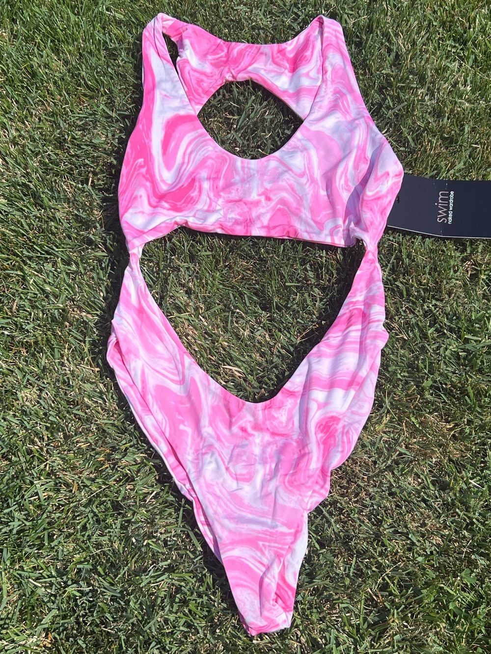 naked wardrobe Pink Marble One-Piece Swim